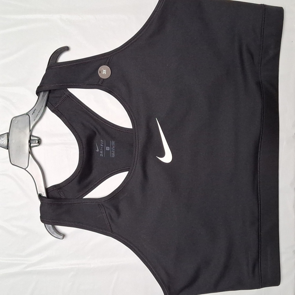 Nike Dri-Fit Medium Support Black Plus Size Sports Bra 3X NWT
